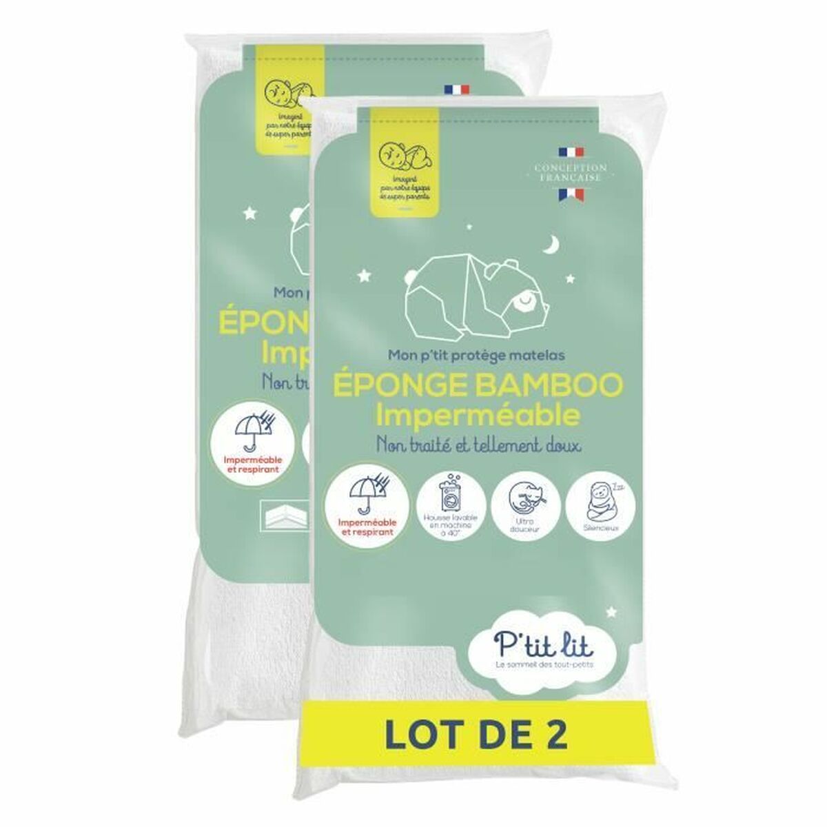 Barnesengbeskytter P'TIT LIT 70 x 140 cm Hvid 25 Dele (25 enheder)