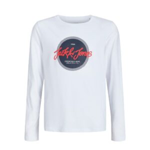 Langærmet T-shirt til Børn Jack & Jones Jjurban Ls Crew Neck Hvid